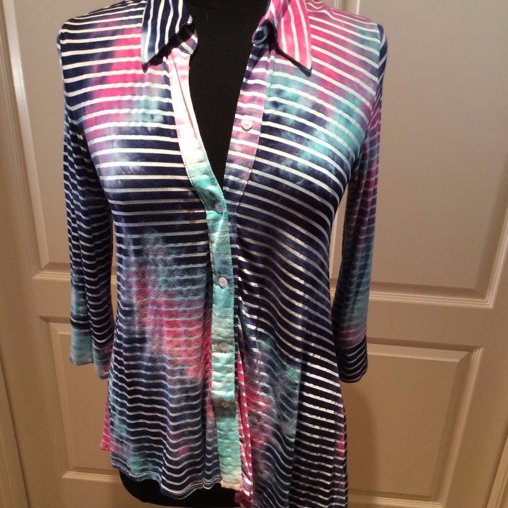 Boho Chic Multi-colored striped Top